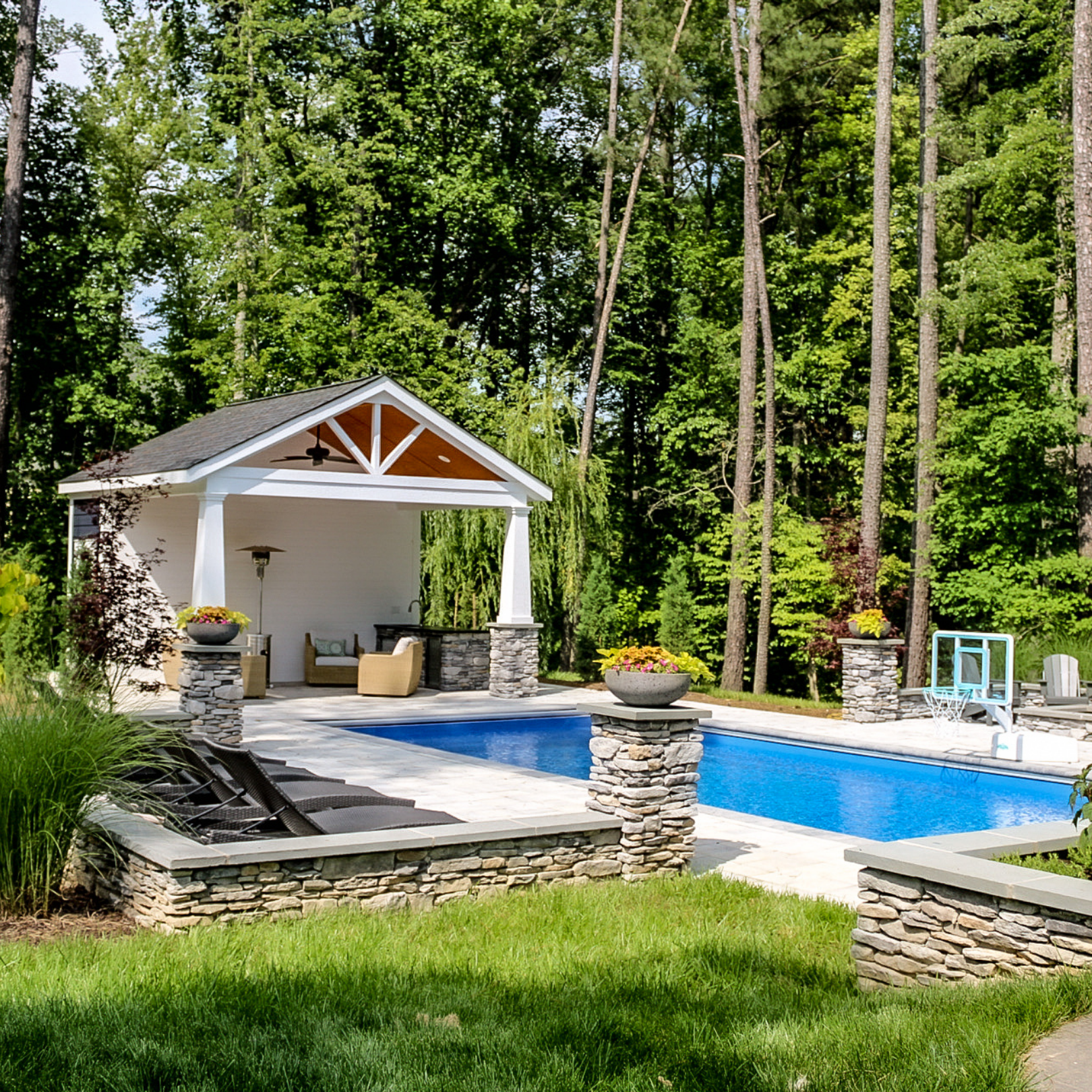 pool patio hardscape