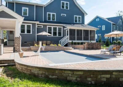 Poolside landscaping done by Cross Creek Landscape Design and Build.