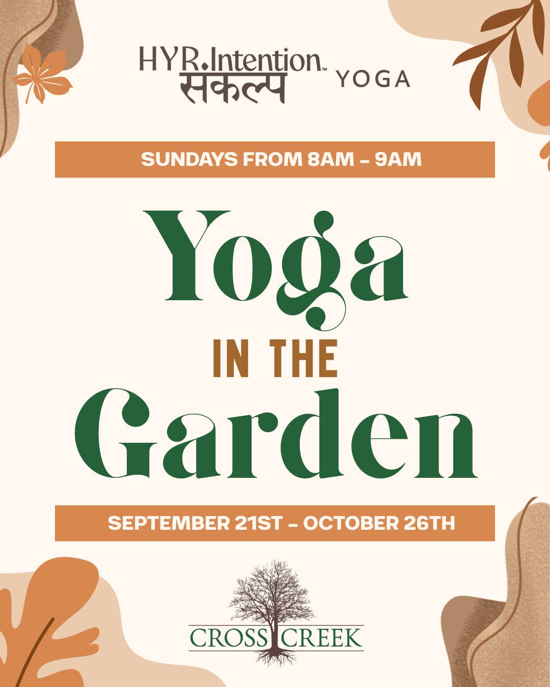 Yoga in the Garden with Cross Creek Nursery
