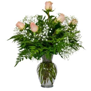 Half Dozen Pink Roses