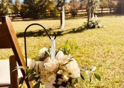 Private residence wedding at the chair.