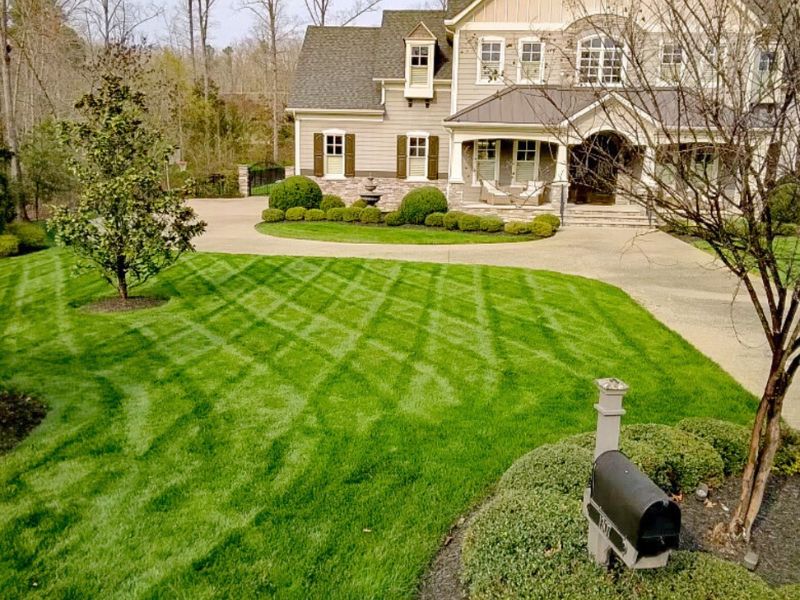 residential-stripped-lawn-by-cross-creek-grounds Residential stripped lawn, moved by Cross Creek Grounds Maintenance.