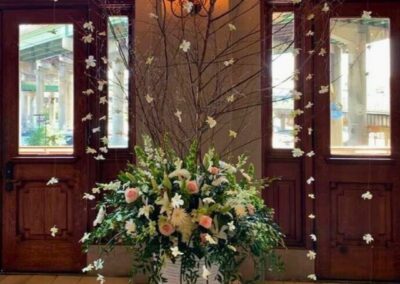 Main Street entrance floral arrangement