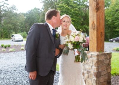 Floral bouquet at wedding from Cross Creek Florist.