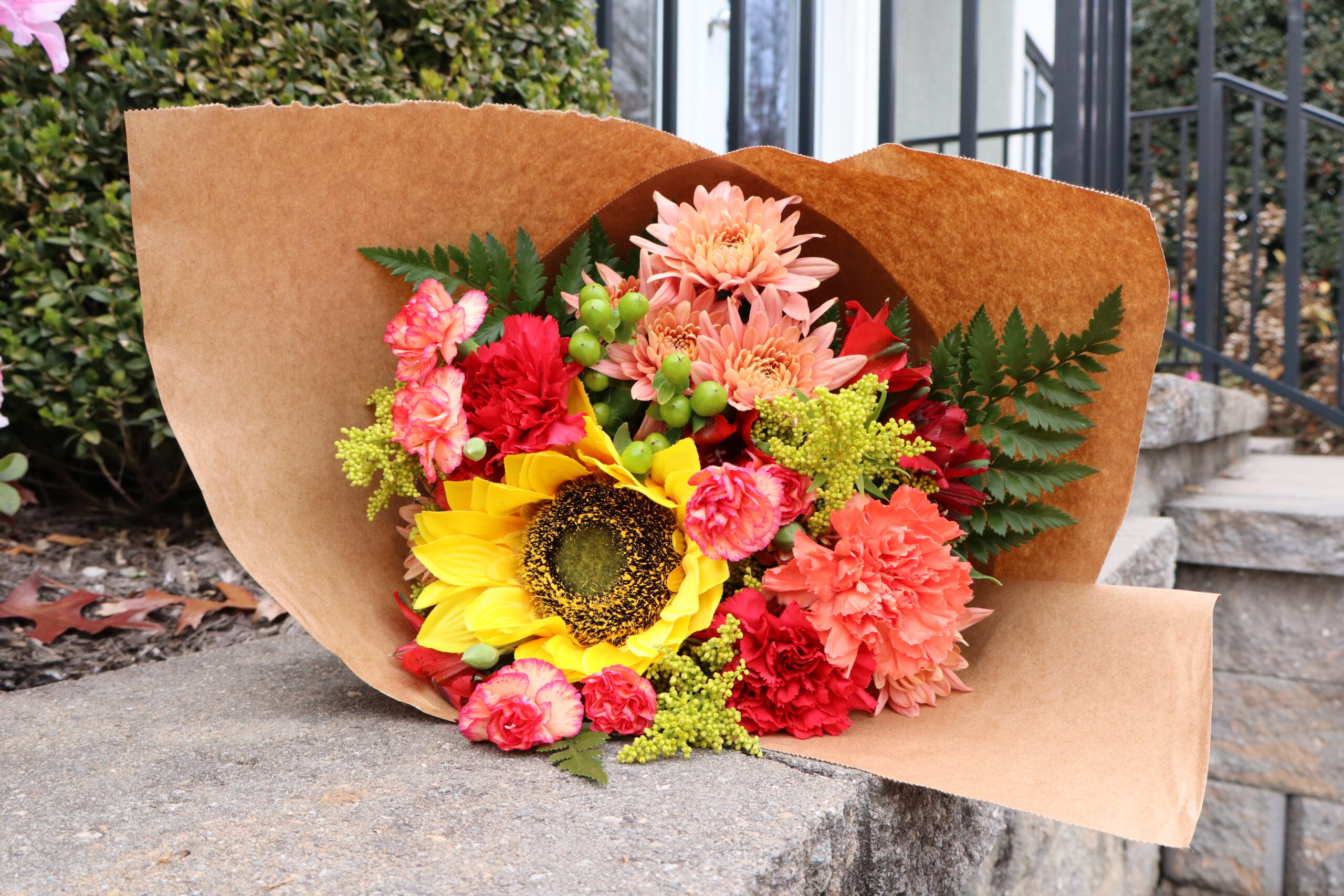 Thanksgiving floral bouquet.